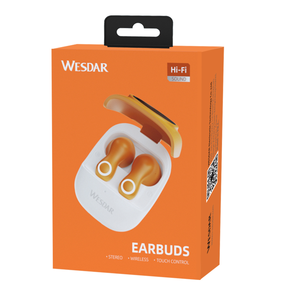 WESDAR Semi-In Ear Design Wireless Earphones V5.4 Bluetooth Version With LED Breathing Light