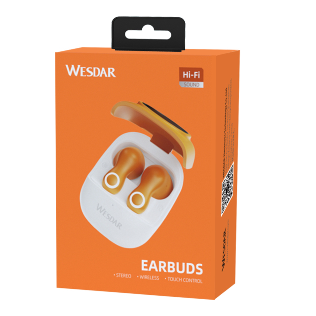 WESDAR Semi-In Ear Design Wireless Earphones V5.4 Bluetooth Version With LED Breathing Light