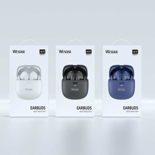 WESDAR ENC Pro TWS Earbuds HiFi Stereo, Dual Mic Noise Cancelling