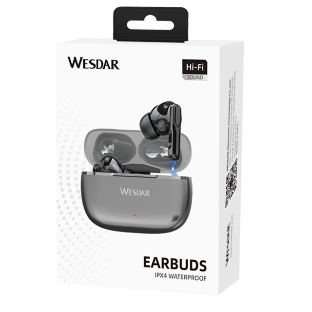 WESDAR TWS in Ear Earphones HD Voice Gaming Earbuds Gunmetal V5.4
