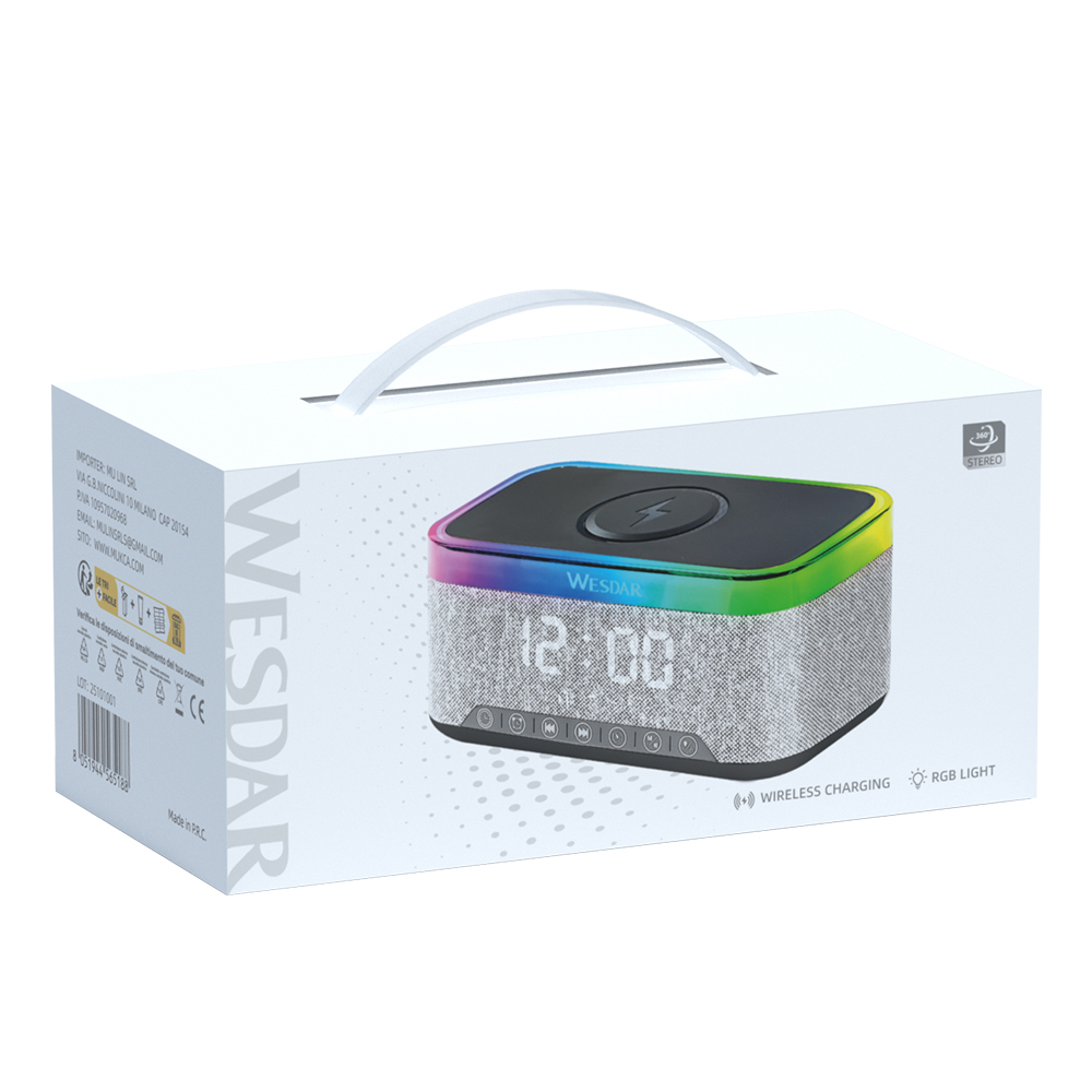 Portable Bluetooth Speaker RGB Light With 1200mAh Wireless Power Bank