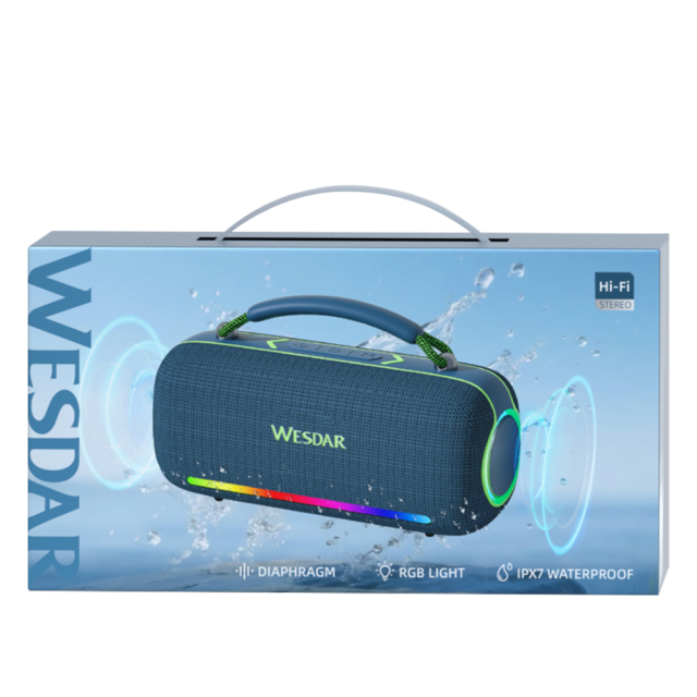 WESDAR 3 Inch Horn 60W Wireless BT 5.0 RGB Portable Outdoor Speaker