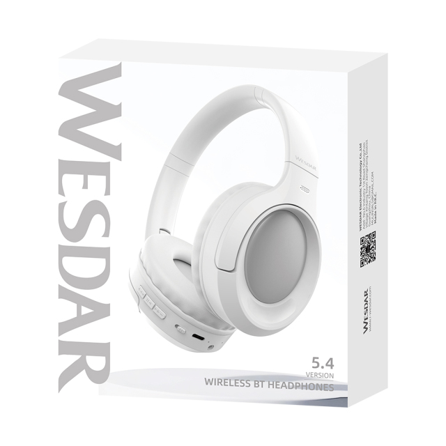 WESDAR Brand Wireless Sport Headphones With Pu Leather Earmuff(ENC)