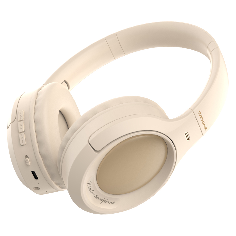 WESDAR Brand Wireless Sport Headphones With Pu Leather Earmuff(ENC)