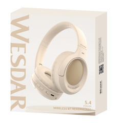 WESDAR Brand Wireless Sport Headphones With Pu Leather Earmuff(ENC)