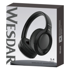 WESDAR Brand Wireless Sport Headphones With Pu Leather Earmuff(ENC)