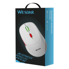 WESDAR Dual Mode Wireless Mouse – 2.4G & Bluetooth, Rechargeable Battery
