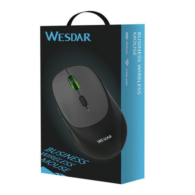 WESDAR Dual Mode Wireless Mouse – 2.4G & Bluetooth, Rechargeable Battery