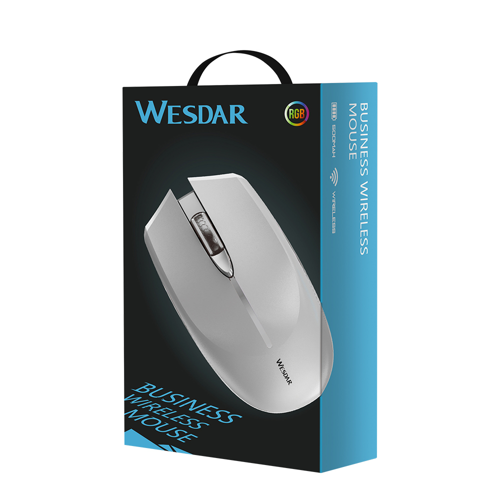 WESDAR Dual Mode Wireless Gaming Mouse - 2.4G & Bluetooth, 1600 DPI