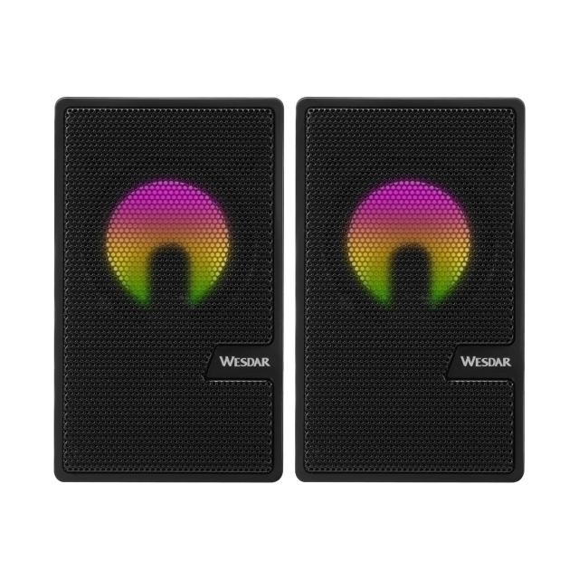 WESDAR Brand Small Portable Wired USB Computer 2.0 Speakers