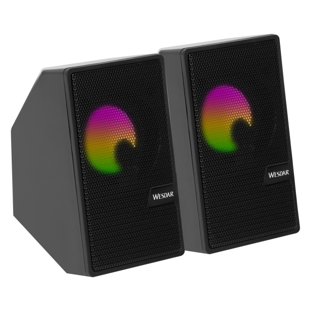 WESDAR Brand Small Portable Wired USB Computer 2.0 Speakers