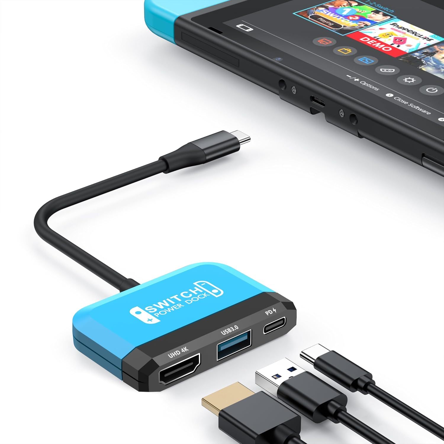WESDAR 3-in-1 USB-C Hub Adapter – 4K HDMI, USB 3.0,USB-C Dock