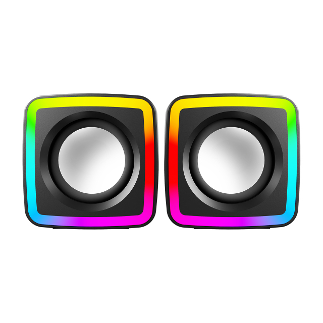 WESDAR Mini RGB Desktop Speakers - Dynamic RGB Lighting