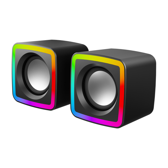 WESDAR Mini RGB Desktop Speakers - Dynamic RGB Lighting