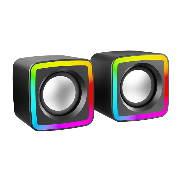 WESDAR Mini RGB Desktop Speakers - Dynamic RGB Lighting
