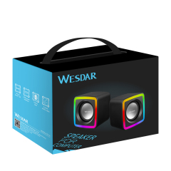 WESDAR Mini RGB Desktop Speakers - Dynamic RGB Lighting