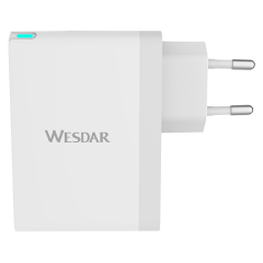 WESDAR PD100W GaN Fast Charger Adapter - 2xUSB-C & USB-A Port