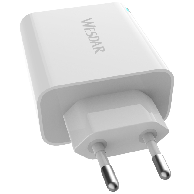 WESDAR 65W GaN Fast Charger with Dual USB-C & USB-A Ports