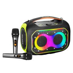 WESDAR 120W Powerful Karaoke Speaker with Dual Wireless Mics