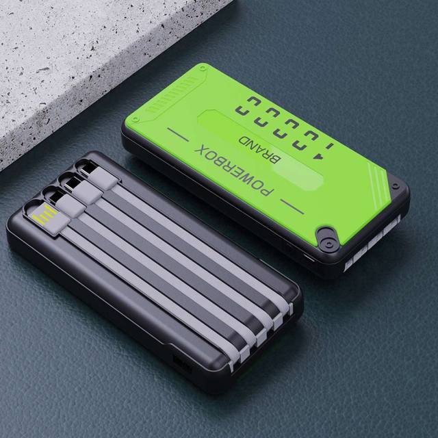 WESDAR 10000mAh Power Bank with Removable Cables