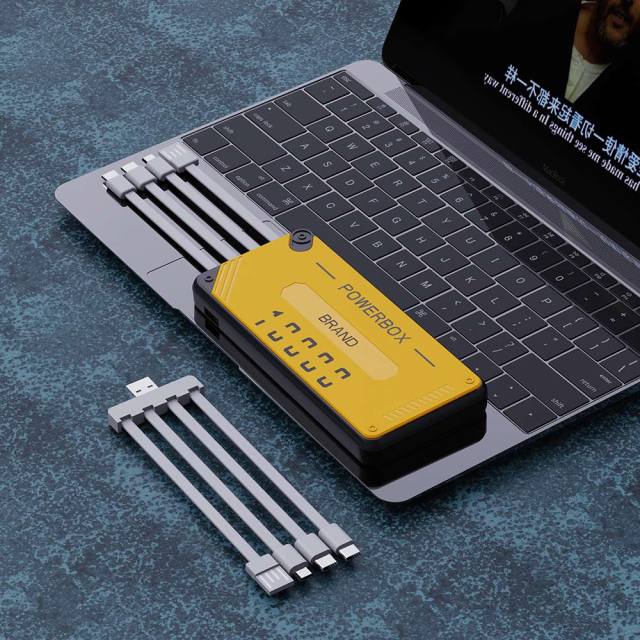 WESDAR 10000mAh Power Bank with Removable Cables