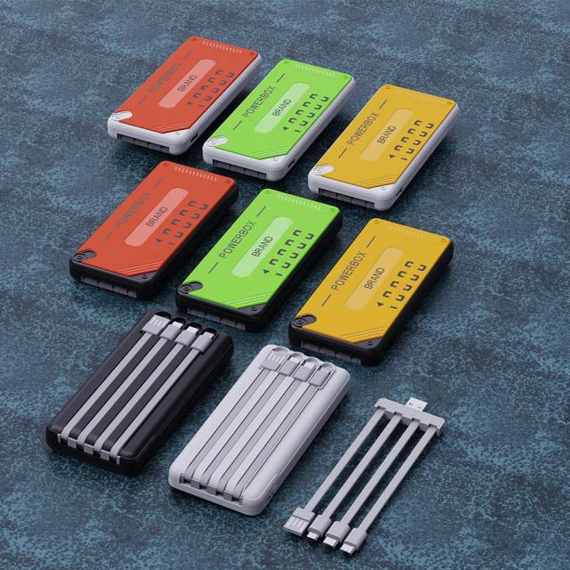 WESDAR 10000mAh Power Bank with Removable Cables