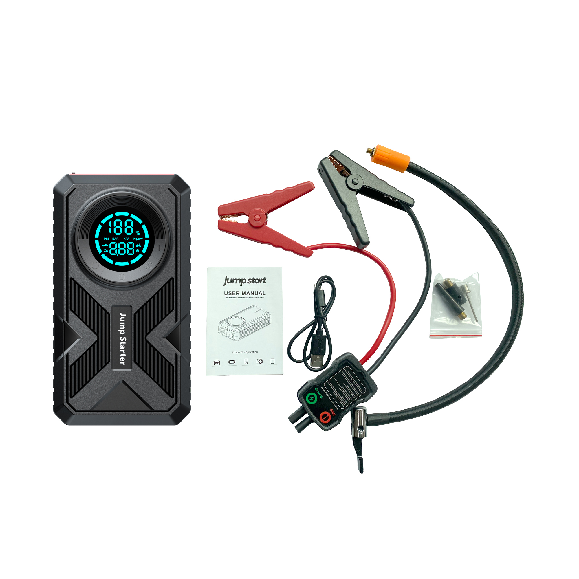 WESDAR 3-in-1 Ultimate Car Jump Starter - 12000mAh Power Bank