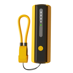 All-in-One Mini Power Bank 5000mAh with Built-in Type-C Cable & Flashlight