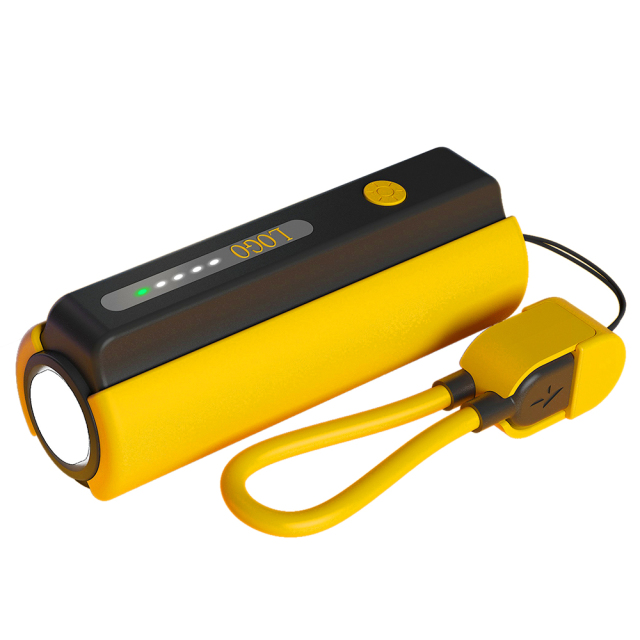 All-in-One Mini Power Bank 5000mAh with Built-in Type-C Cable & Flashlight