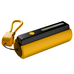 All-in-One Mini Power Bank 5000mAh with Built-in Type-C Cable & Flashlight