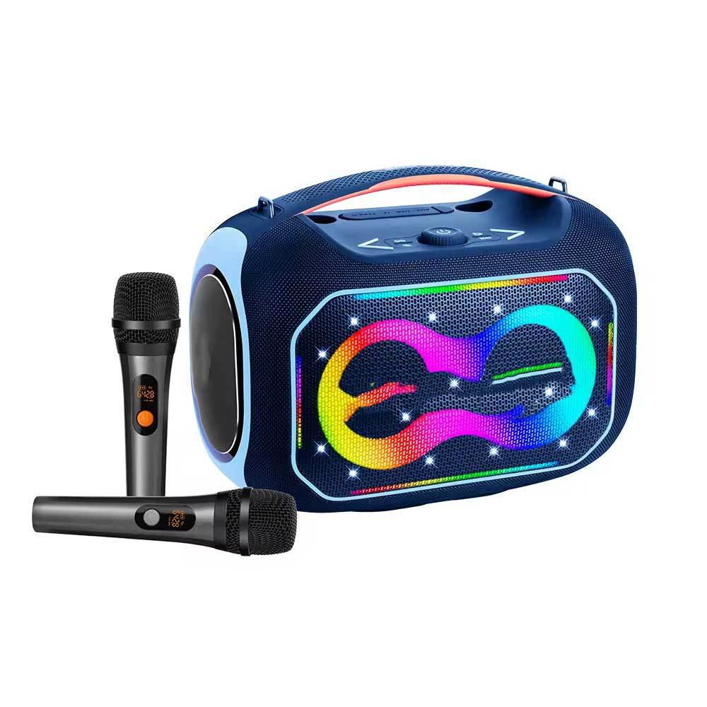 WESDAR 120W Powerful Karaoke Speaker with Dual Wireless Mics