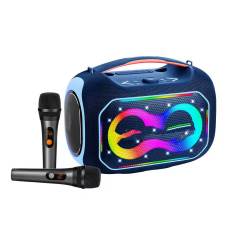 WESDAR 120W Powerful Karaoke Speaker with Dual Wireless Mics
