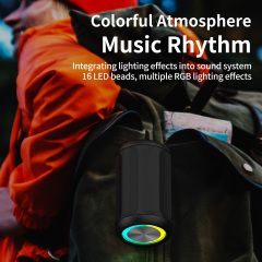 Pulse IPX5 Waterproof Bluetooth Speaker with RGB Lights, 6W Bass