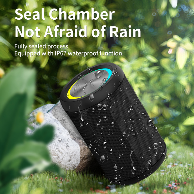 Pulse IPX5 Waterproof Bluetooth Speaker with RGB Lights, 6W Bass