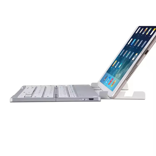 60 Key Foldable Bt Keyboard- Portable Travel Keyboard with Phone/Tablet Stand