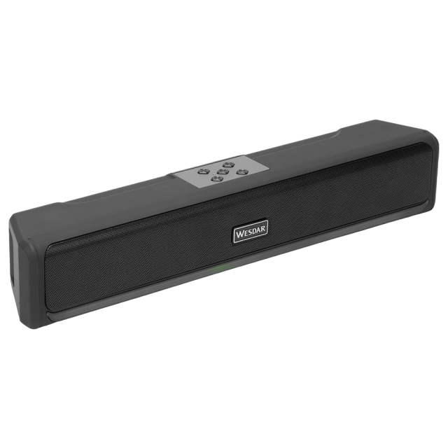 10W TWS Wireless Speaker with Iron Mesh Design, Bluetooth 5.1,LED Light