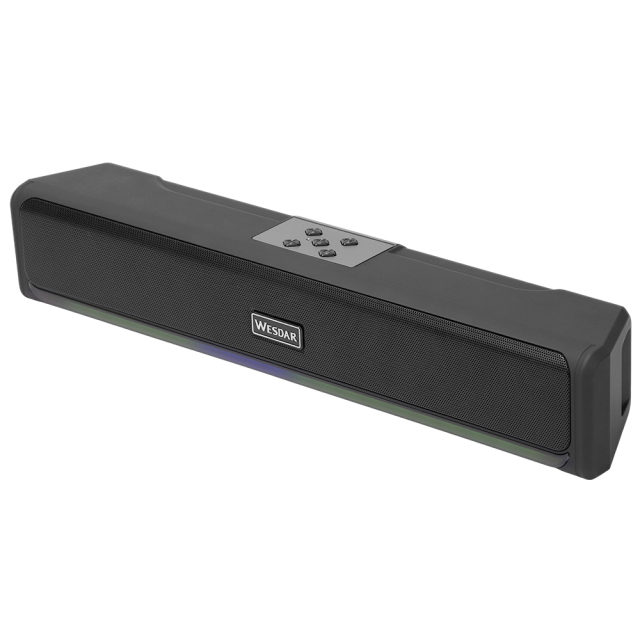 10W TWS Wireless Speaker with Iron Mesh Design, Bluetooth 5.1,LED Light