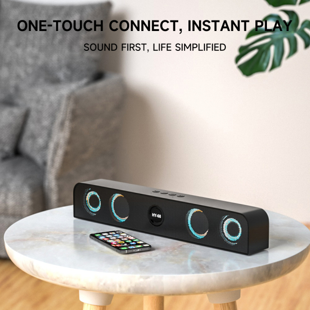 10W RGB Party Speaker with Bluetooth 5.0 – Dual 52mm Subwoofer