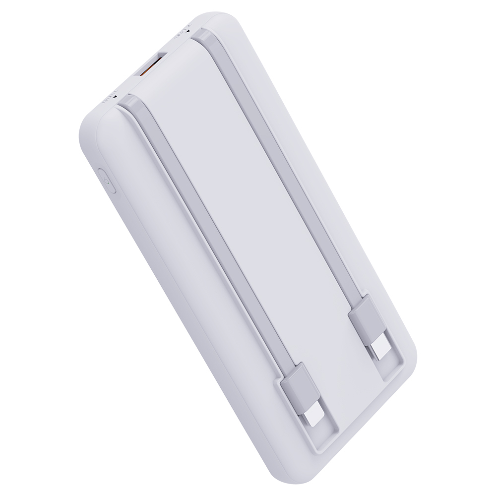 10000mAh Power Bank with Digital Display – 22.5W Fast Charging, Built-in 3 Cables
