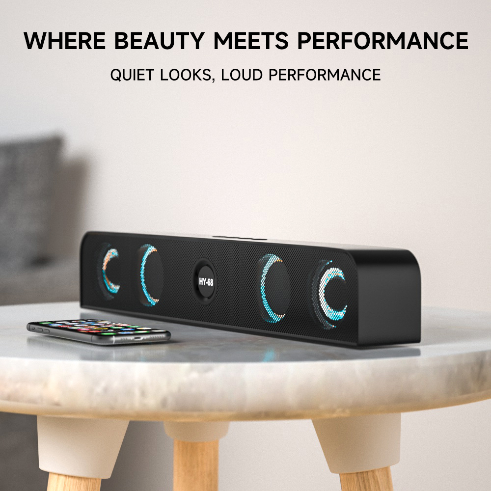 10W RGB Party Speaker with Bluetooth 5.0 – Dual 52mm Subwoofer