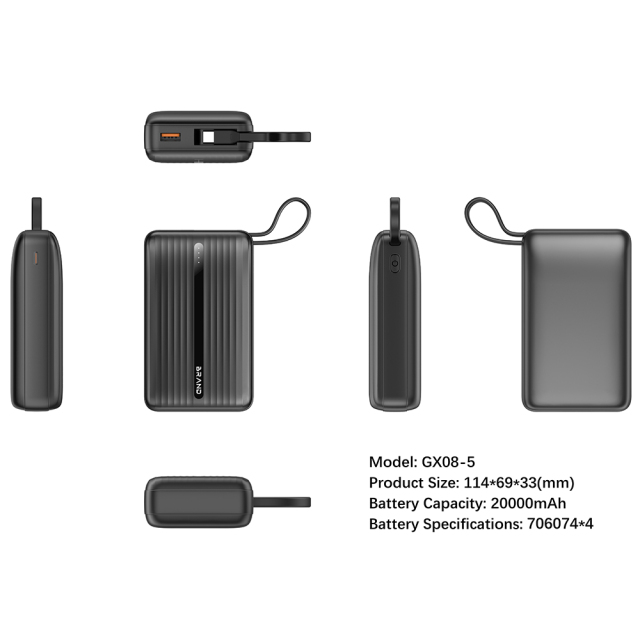 20000mAh 65W Super Fast Charging Power Bank for Laptop