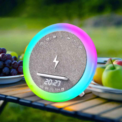 15W Wireless Charging LED Bluetooth Speaker,FM Radio,Soothing White Noise
