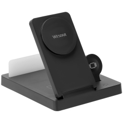15W Wireless Charging Station 5-in-1: Fast Qi Charger