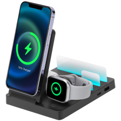 15W Wireless Charging Station 5-in-1: Fast Qi Charger