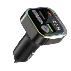 All-in-One Bluetooth FM Transmitter with Dual USB & PD30W Fast Charging