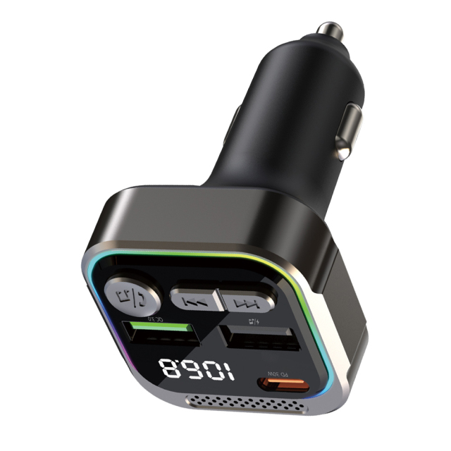 All-in-One Bluetooth FM Transmitter with Dual USB & PD30W Fast Charging