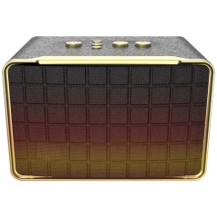 New Brand Coffee Color Bluetooth 5.4 Speaker with RGB Gradient Lights, 20W Bass