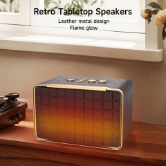 New Brand Coffee Color Bluetooth 5.4 Speaker with RGB Gradient Lights, 20W Bass