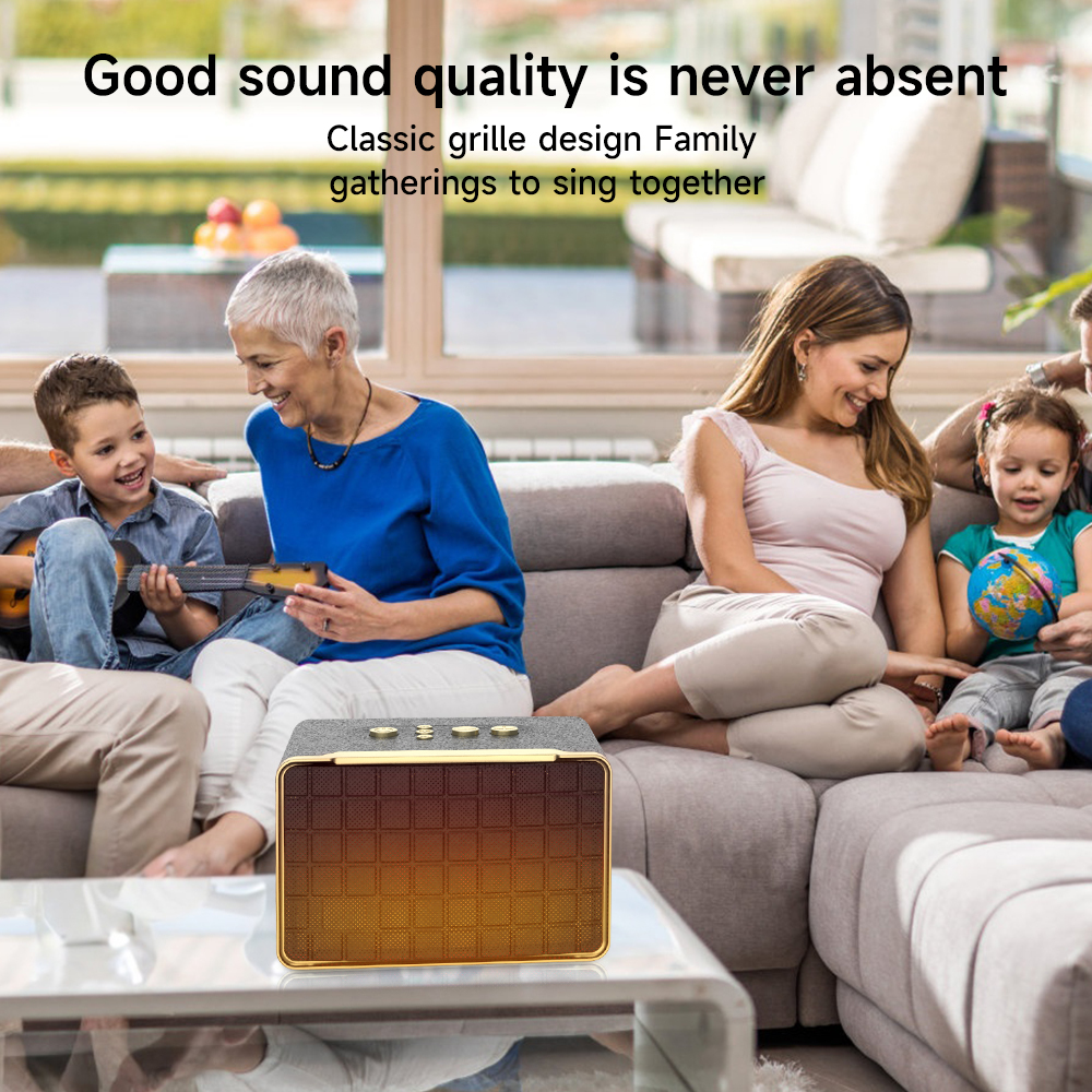 New Brand Coffee Color Bluetooth 5.4 Speaker with RGB Gradient Lights, 20W Bass