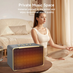 New Brand Coffee Color Bluetooth 5.4 Speaker with RGB Gradient Lights, 20W Bass